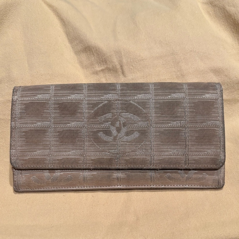 Chanel Beige Travel line Long Wallet